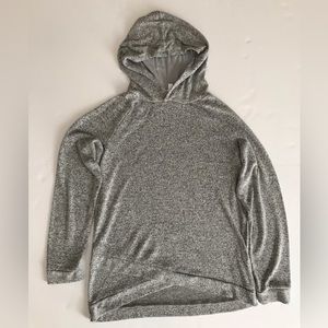 R + R Girls Size L (12-14) Gray Heather Hooded Lightweight Sweater